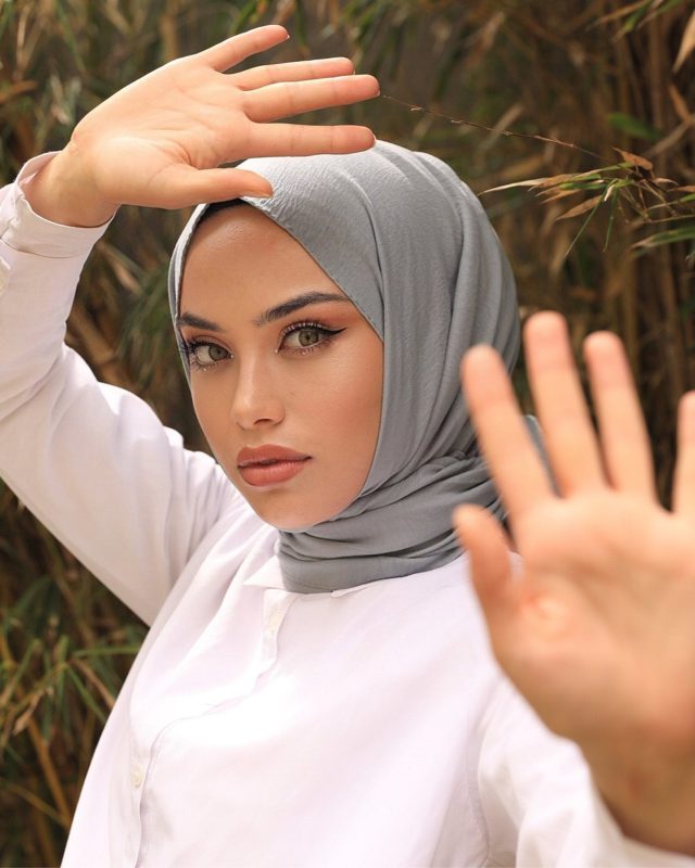 Organic Scarfs Pamuk Kraş Cazz Şal Modeli – Kurşuni