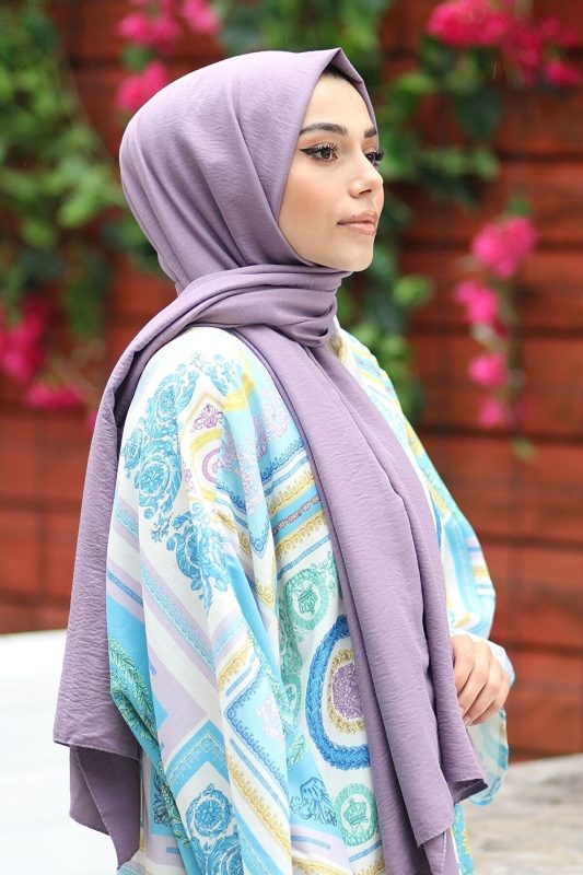 Organic Scarfs Pamuk Kraş Cazz Şal Modeli – Lavanta
