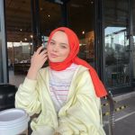 Organic Scarfs Pamuk Kraş Cazz Şal Modeli - Turuncu