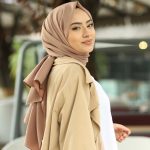 Organic Scarfs Pamuk Kraş Cazz Şal Modeli - Vizon
