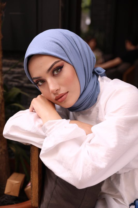 OXYGEN PAMUK HİS SERİSİ EŞARP – Mavi