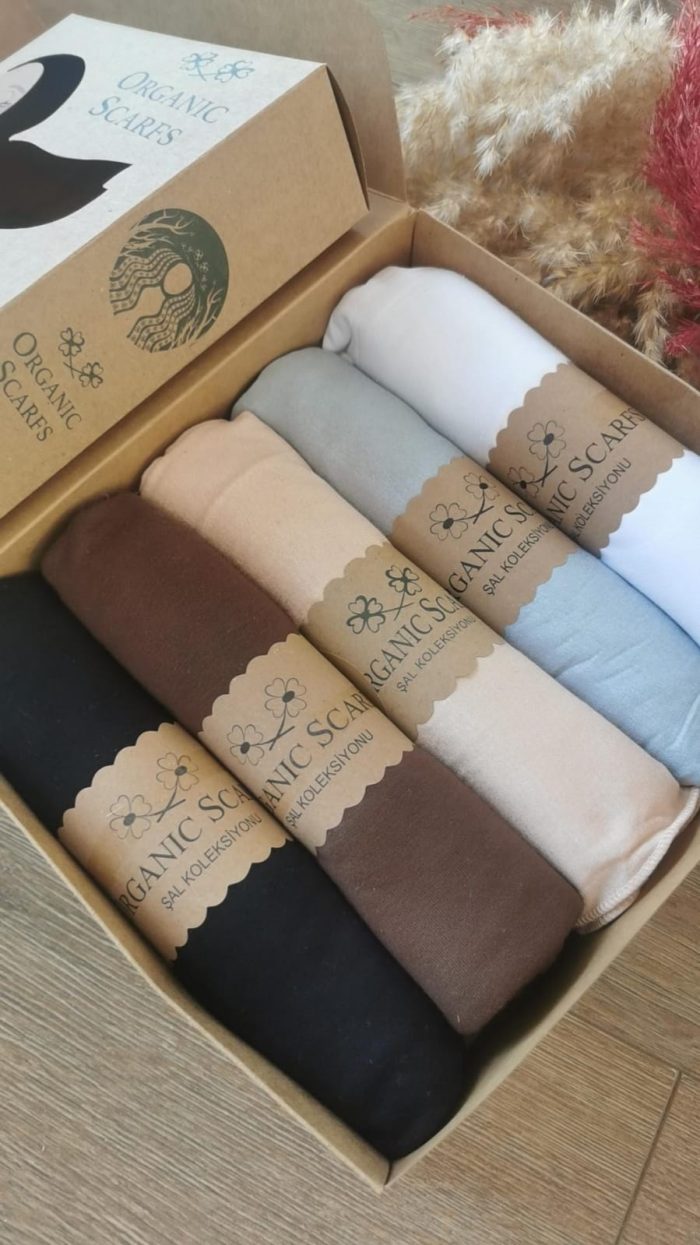 Organic Scarfs Tesettür Penye Şal Hijap Modeli - 5'li Adet - Organic ScarfsOrganic Scarfs