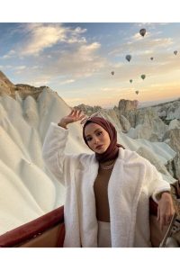 Organic Scarfs Tesettür Penye Şal Hijap Modeli - Acı Kahve