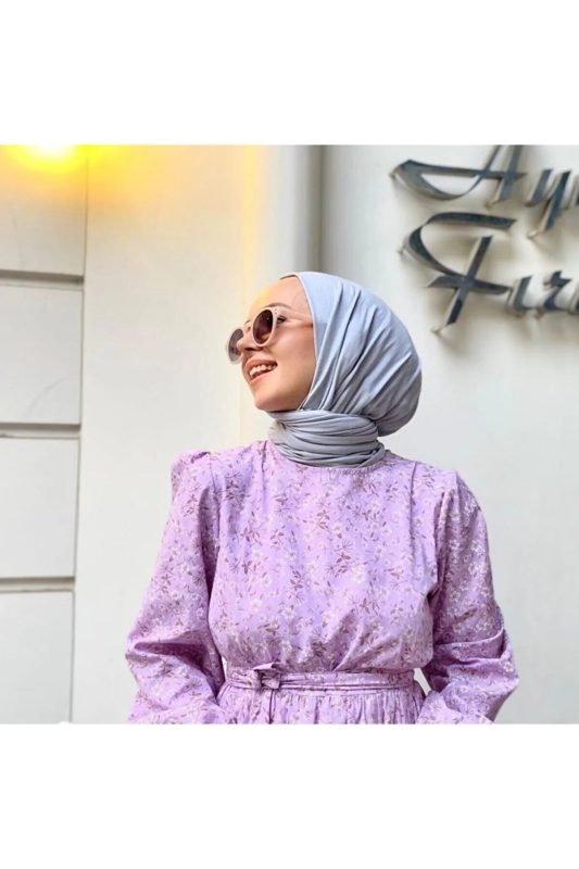 Organic Scarfs Tesettür Penye Şal Hijap Modeli – Açık Gri