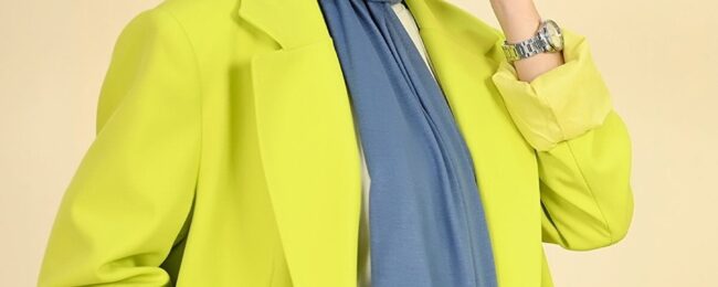 Organic Scarfs Tesettür Penye Şal Hijap Modeli - Açık İndigo - Organic ScarfsOrganic Scarfs