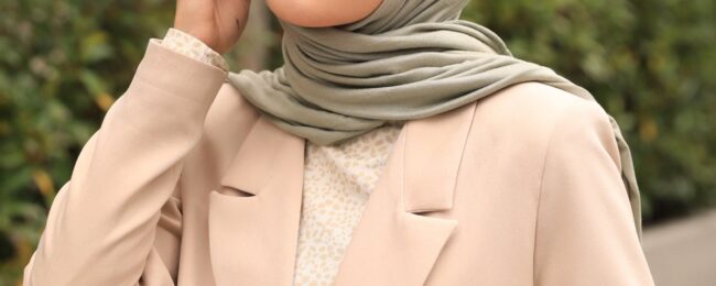 Organic Scarfs Tesettür Penye Şal Hijap Modeli - Açık Mercan - Organic ScarfsOrganic Scarfs