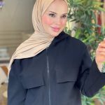 Organic Scarfs Tesettür Penye Şal Hijap Modeli - Bej