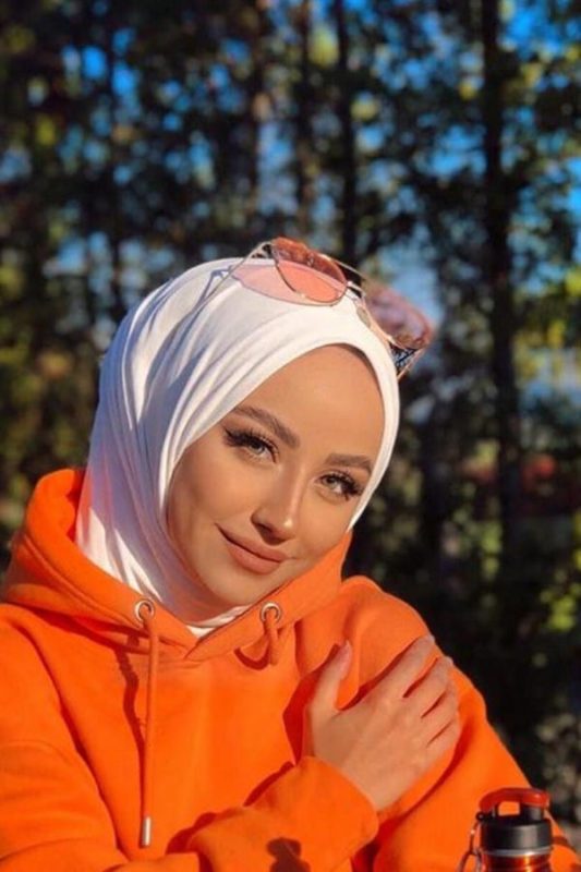 Organic Scarfs Tesettür Penye Şal Hijap Modeli – Ekru