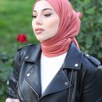 Organic Scarfs Tesettür Penye Şal Hijap Modeli - Gül Kurusu