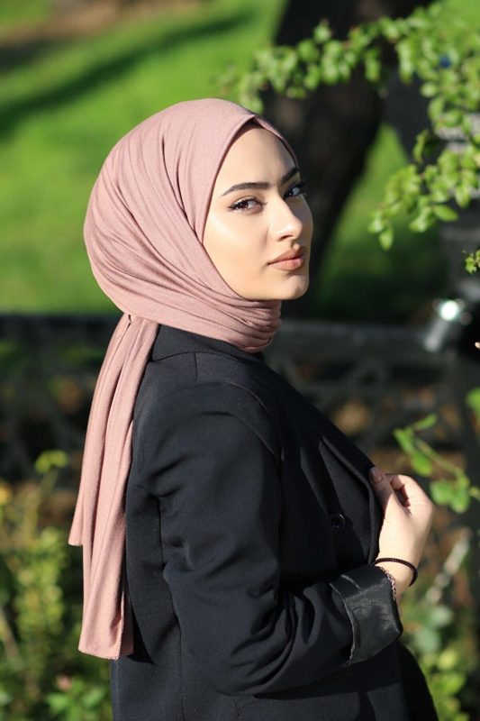 Organic Scarfs Tesettür Penye Şal Hijap Modeli – İncir
