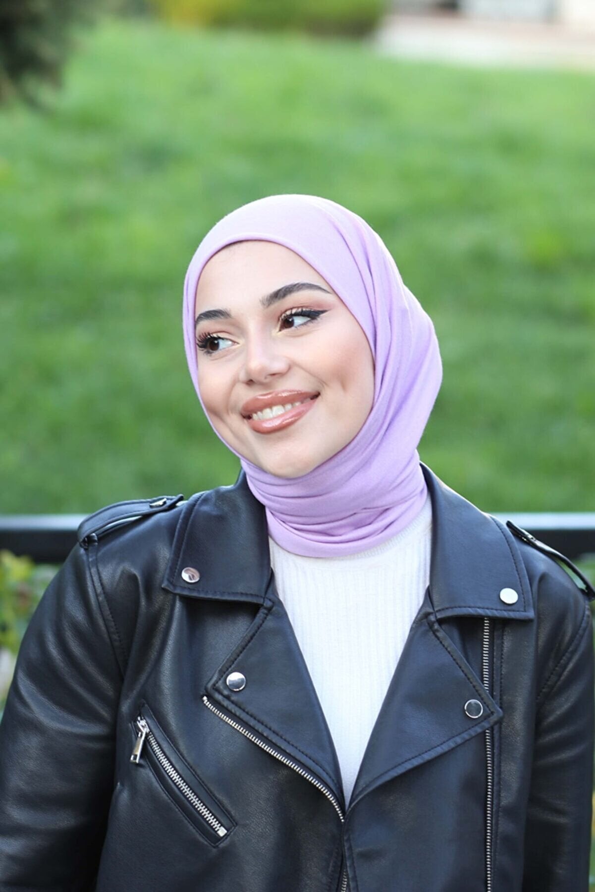 Organic Scarfs Tesettür Penye Şal Hijap Modeli - Lila - Organic ScarfsOrganic Scarfs