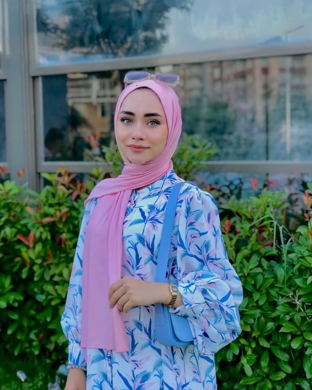 Organic Scarfs Tesettür Penye Şal Hijap Modeli – Pembe