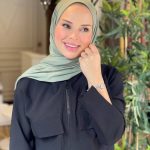Organic Scarfs Tesettür Penye Şal Hijap Modeli - Su Yeşili