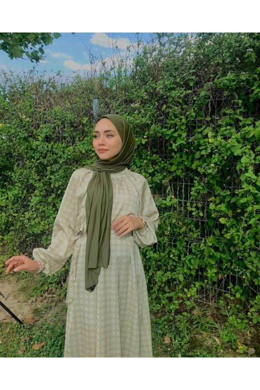Organic Scarfs Tesettür Penye Şal Hijap Modeli – Yaprak Yeşili