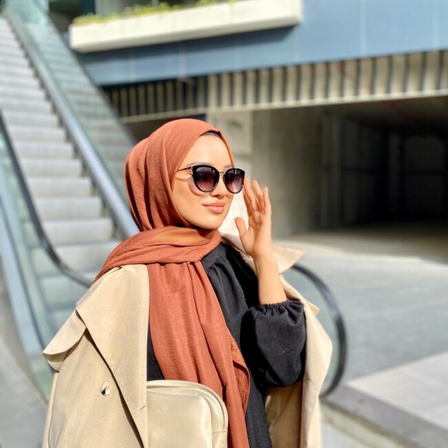 Oxygen His Serisi Pamuk Şal - Çikolata - Organic ScarfsOrganic Scarfs