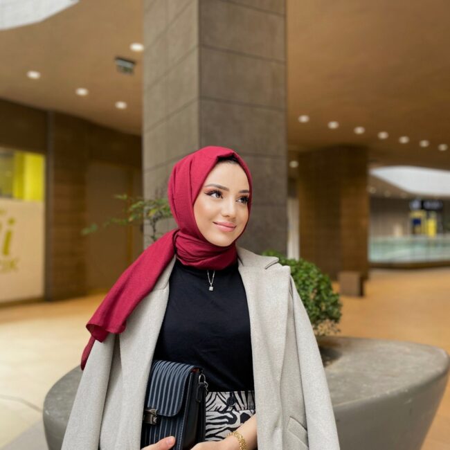 Oxygen His Serisi Pamuk Şal - Kırmızı - Organic ScarfsOrganic Scarfs