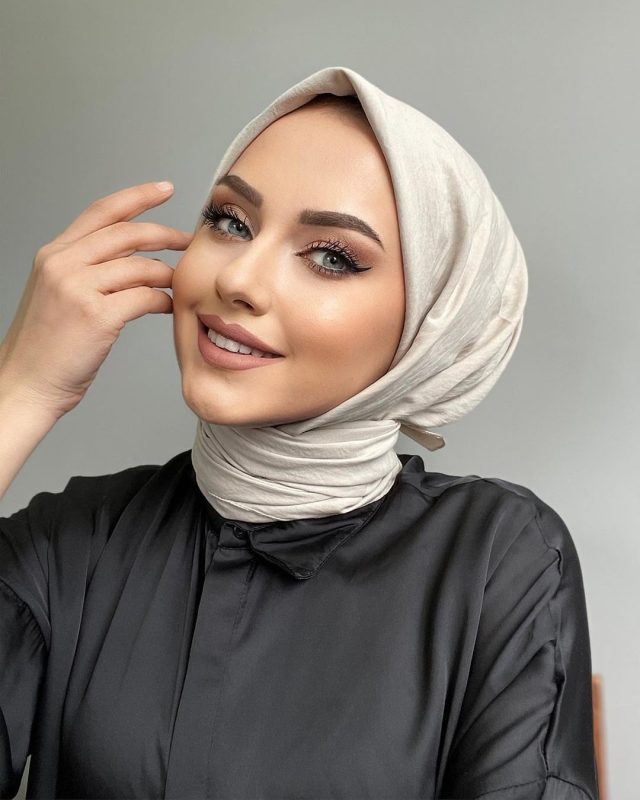 Pamuk Kraş Soft Eşarp – Bej
