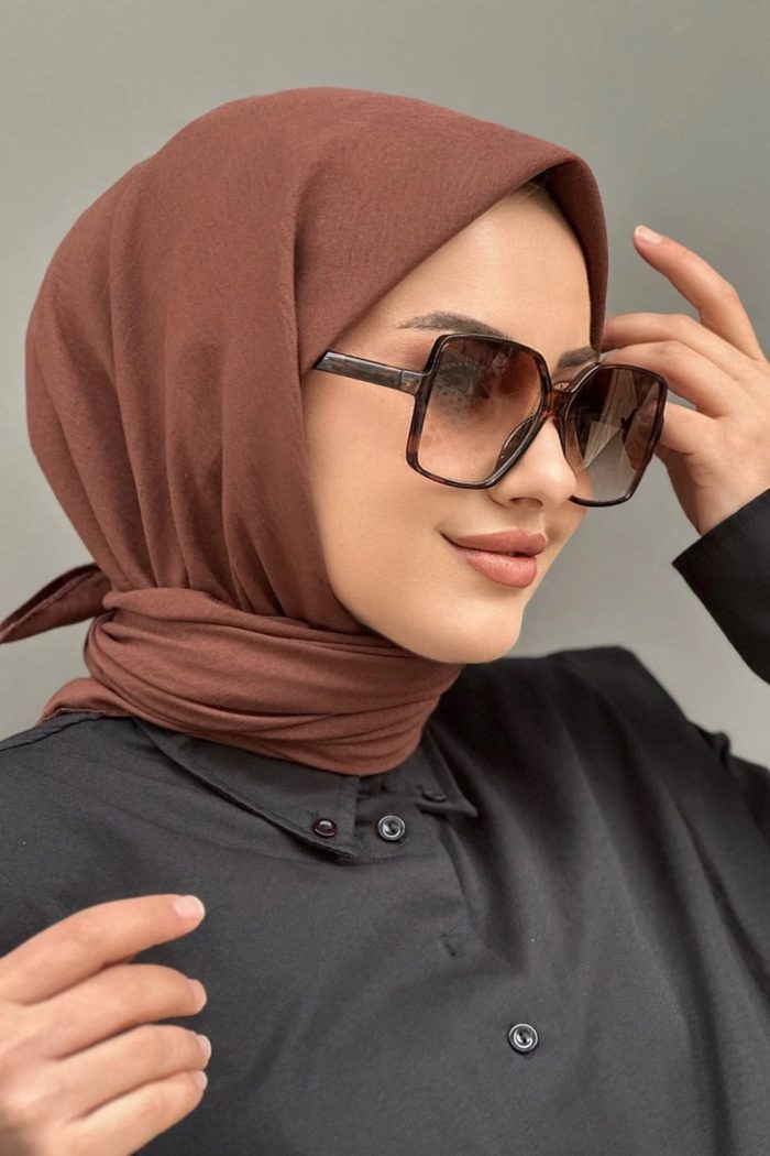 Pamuk Kraş Soft Eşarp - Çikolata - Organic ScarfsOrganic Scarfs