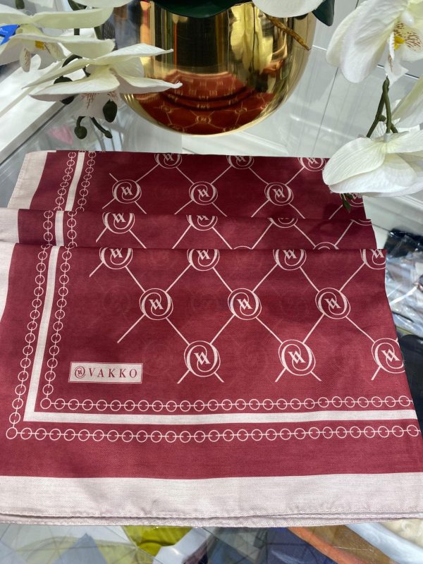 Vakko Desen Pamuk Soft Şal – Bordo