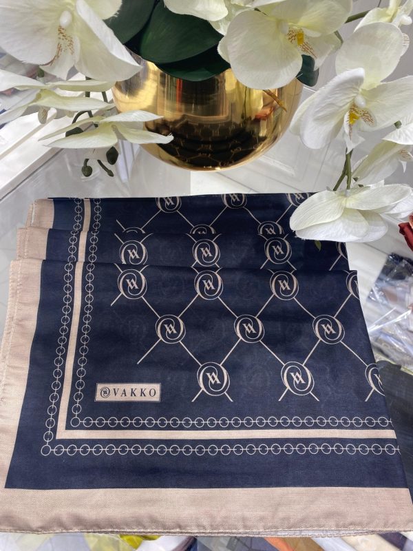 Vakko Desen Pamuk Soft Şal – Siyah/ Vizon