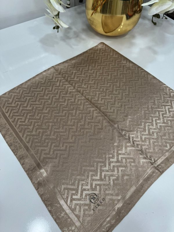 Vakko Zikzak Desen İpeksi Eşarp – Bej