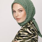 Valor Scarf Bloom Desen Eşarp - Çay Ağacı