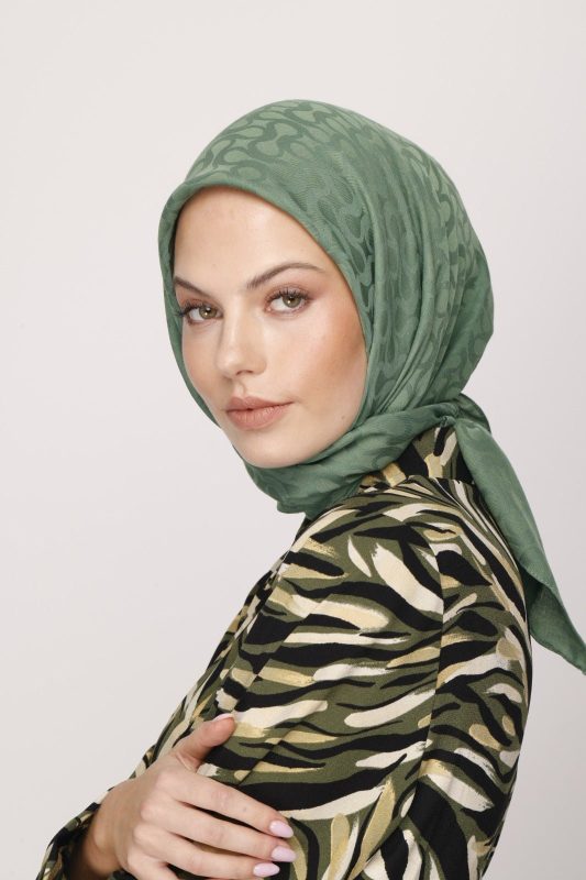 Valor Scarf Bloom Desen Eşarp - Çay Ağacı - Organic ScarfsOrganic Scarfs