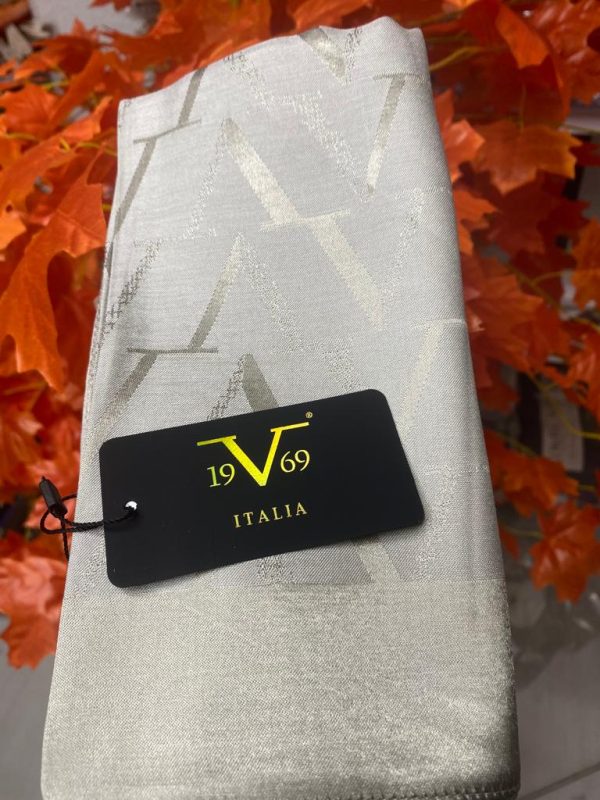Versace 19v69 İtalia Çift Taraflı Jakar Eşarp – Krem