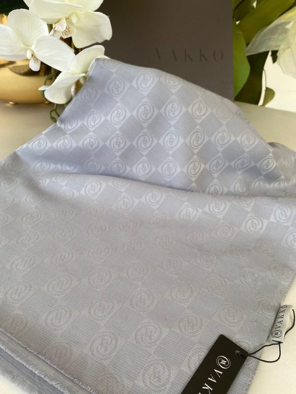 Vakko Cotton Jakar Şal – Gri