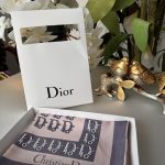 Dior Desen Twiil Eşarp - Füme