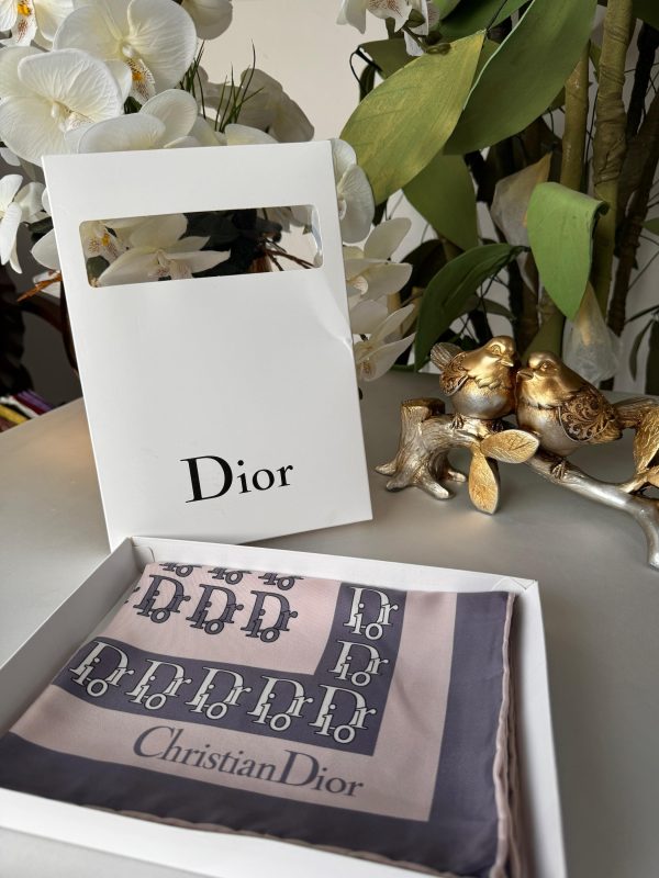 Dior Desen Twiil Eşarp – Füme