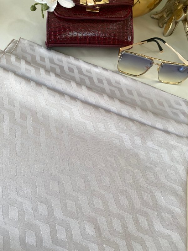 Zigzag Desen Pamuk Jakar Şal – Latte