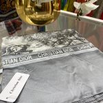 Dior İthal Vual İpek Şal - Gri