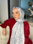 Su Yolu Pamuk Jakar Şal - Gri
