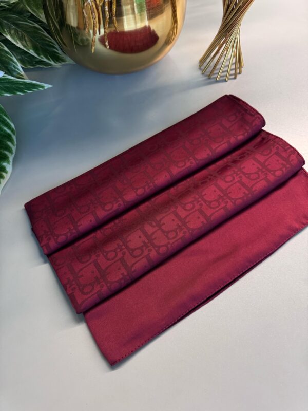 Dior Desen Pamuk İpeksi Jakar Şal 88731 – Bordo