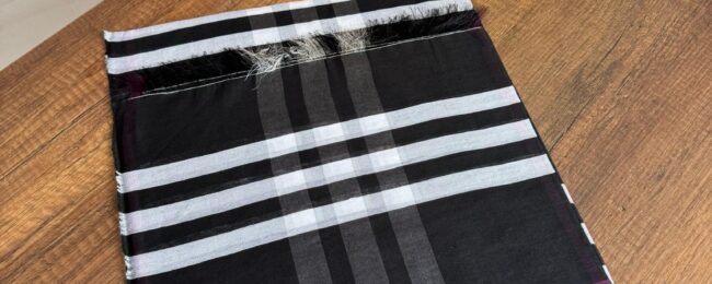 Burberry İthal Vual İpek Şal - Siyah - Organic ScarfsOrganic Scarfs