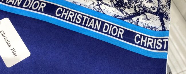 Dior İthal Vual İpek Şal - Lacivert - Organic ScarfsOrganic Scarfs