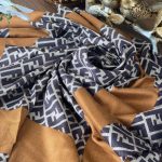 F Desen % 100 Kaşmir Eşarp - Hardal