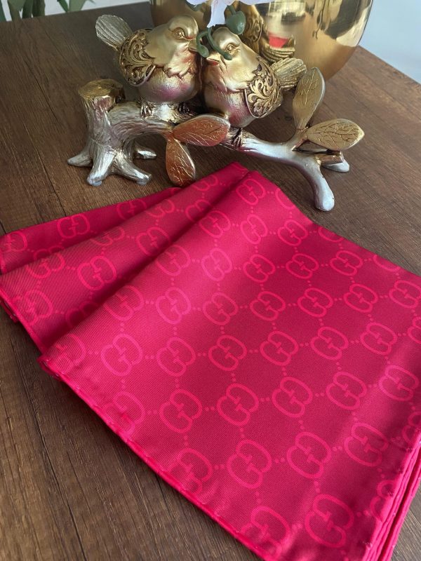 G Desen Twill İpek Eşarp – Fuşya