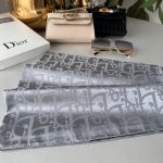 Dior Parlak İpeksi Jakar Şal 44121 - Gri