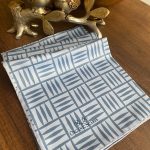Kare Desen Twill Eşarp - Mavi