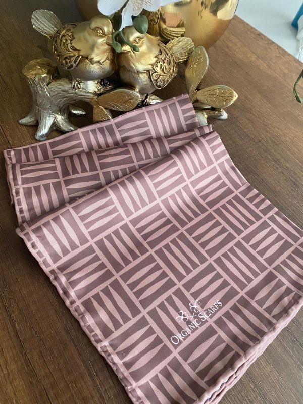 Kare Desen Twill Eşarp – Mocha