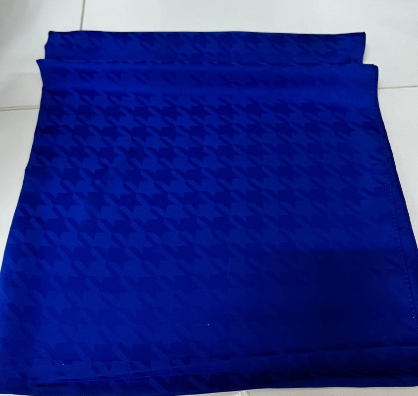 Kazayağı Desen Jakar Şal – Saks