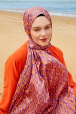 Levidor Angel İpek Şal 17834 - Mürdüm - Organic ScarfsOrganic Scarfs