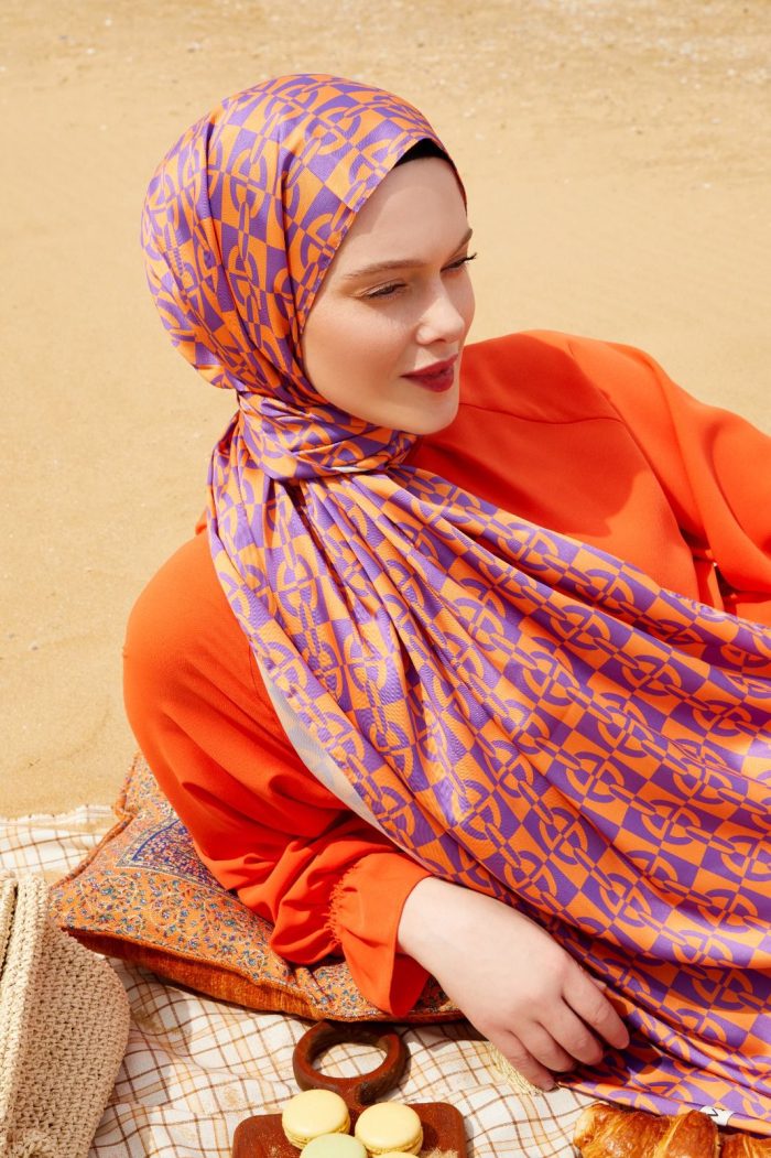 Levidor Angel İpek Şal 17834 - Mürdüm - Organic ScarfsOrganic Scarfs