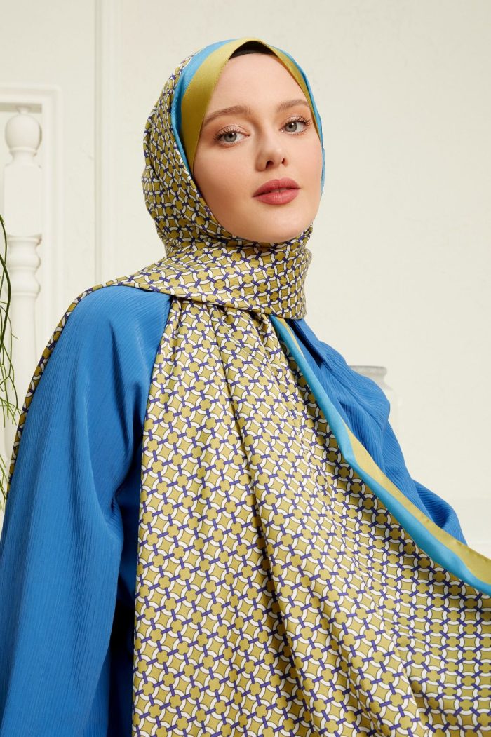 Levidor Angel İpek Şal - Yağ Yeşili - Organic ScarfsOrganic Scarfs