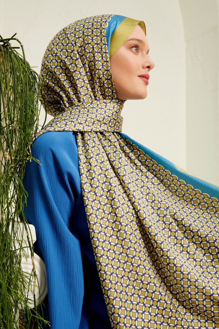 Levidor Angel İpek Şal - Yağ Yeşili - Organic ScarfsOrganic Scarfs