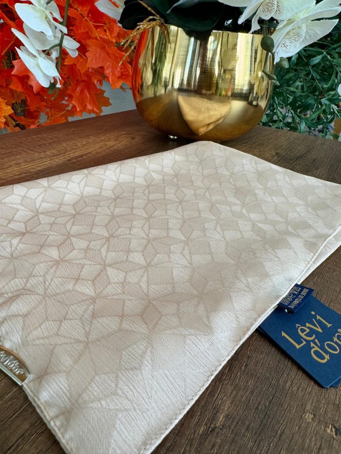 LEVİDOR Clover Jakar Capri Şal 17385 - Bej - Organic ScarfsOrganic Scarfs