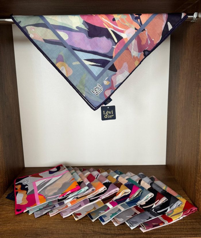 LEVİDOR Cotton Eşarp 16495 - Mürdüm - Organic ScarfsOrganic Scarfs