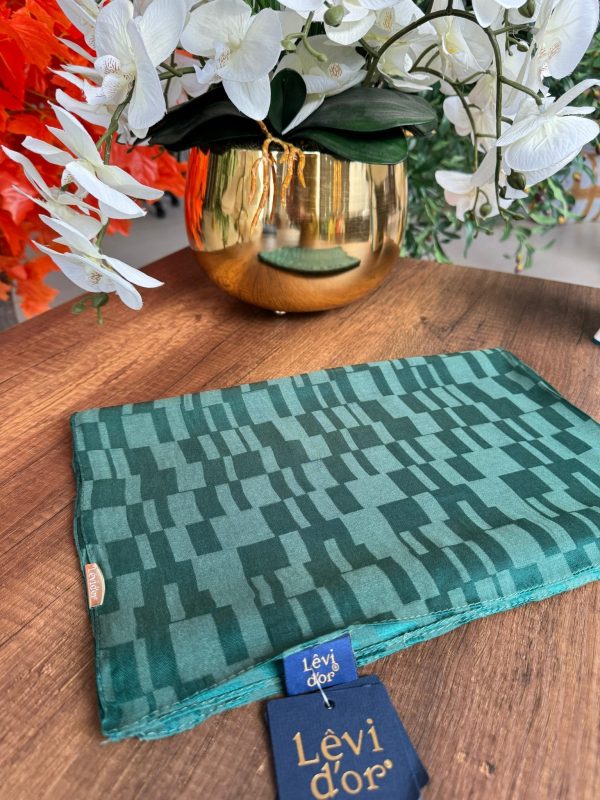LEVİDOR Dublin Jakarlı Şal 17174 - Ada Çayı - Organic ScarfsOrganic Scarfs